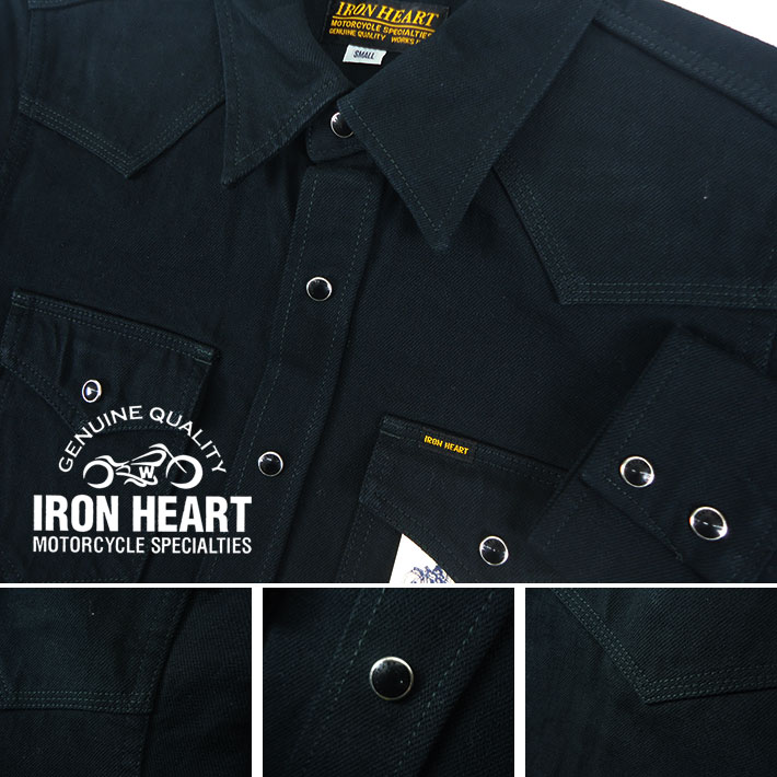 IRON HEART  黒鎧ウエスタンシャツSサイズ39477062
