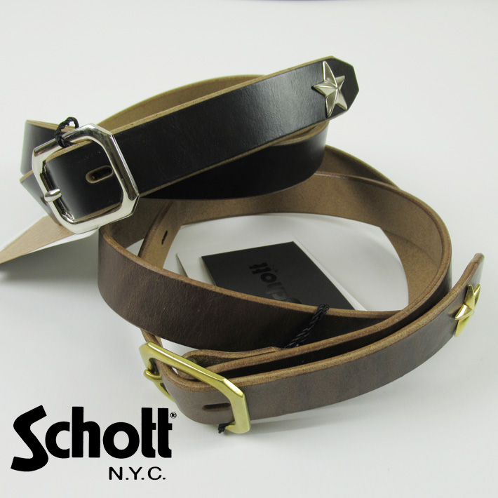 Schott ショット レザーベルト PERFECT BELT NARROW 3129046/7823971001 -JOE-